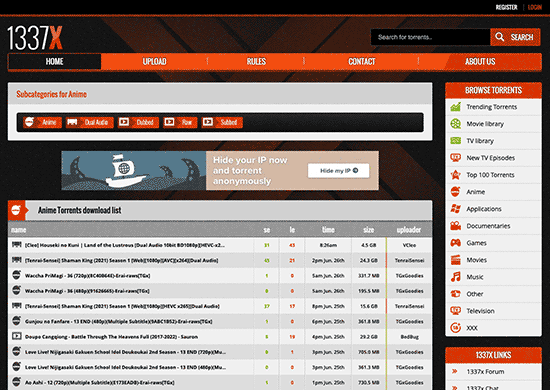 Anime-Sharing torrent