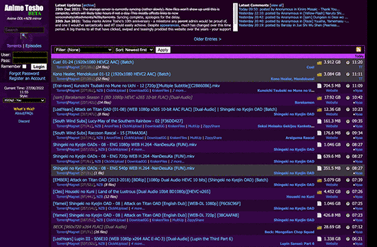 Anime-Sharing torrent