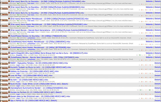 Anime-Sharing torrent